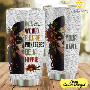 CUSTOMIZED HIPPIE GIRL TUMBLER