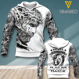 NEVER UNDERESTIMATE AN OLD MAN WHO WAS BORN IN MARCH JESUS HOODIE QTVQ0601