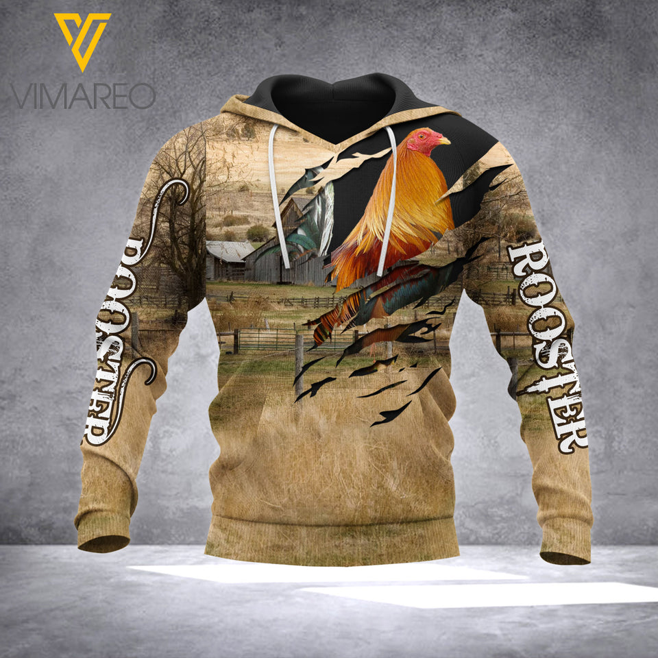 ROOSTER HOODIE 3D PRINTED QTVQ2611