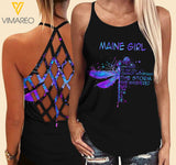 Maine Girl Criss-Cross Open Back Camisole Tank Top Legging TVMR