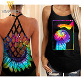 Dog Fun Criss-Cross Open Back Camisole Tank Top