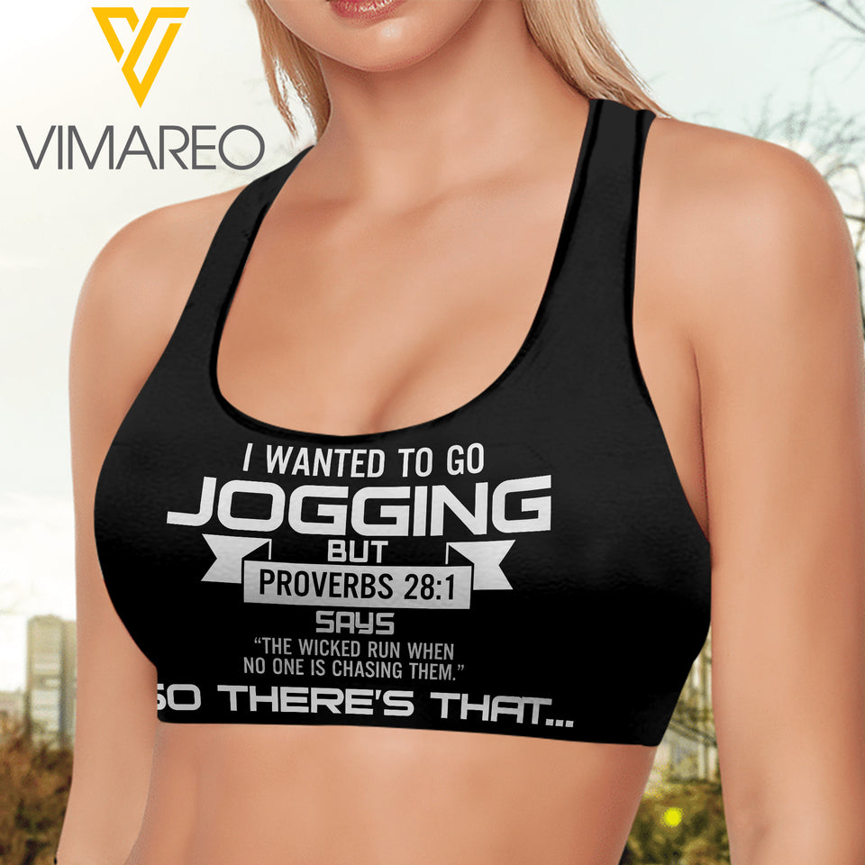 Jogging team 3D printed Sport bra