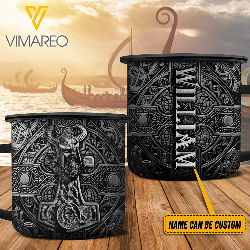 CUSTOMIZED VIKING STEEL MUG 12OZ 3D PRINTED