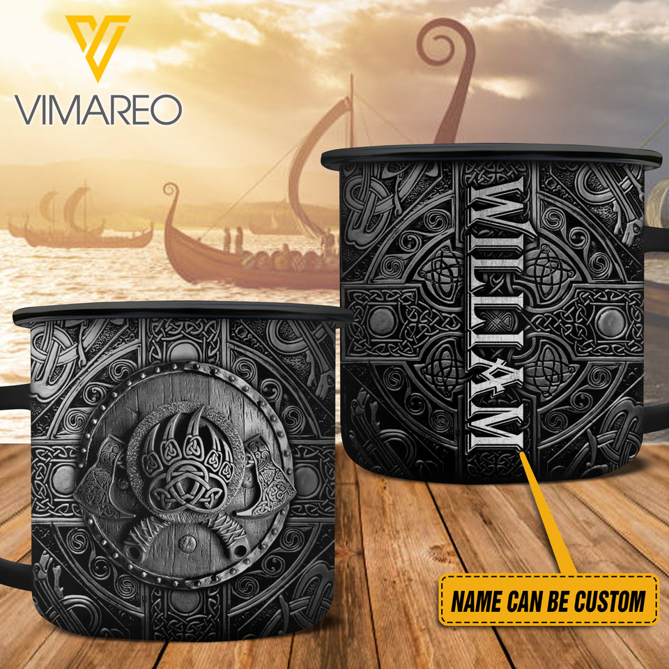 CUSTOMIZED VIKING STEEL MUG 12OZ 3D PRINTED
