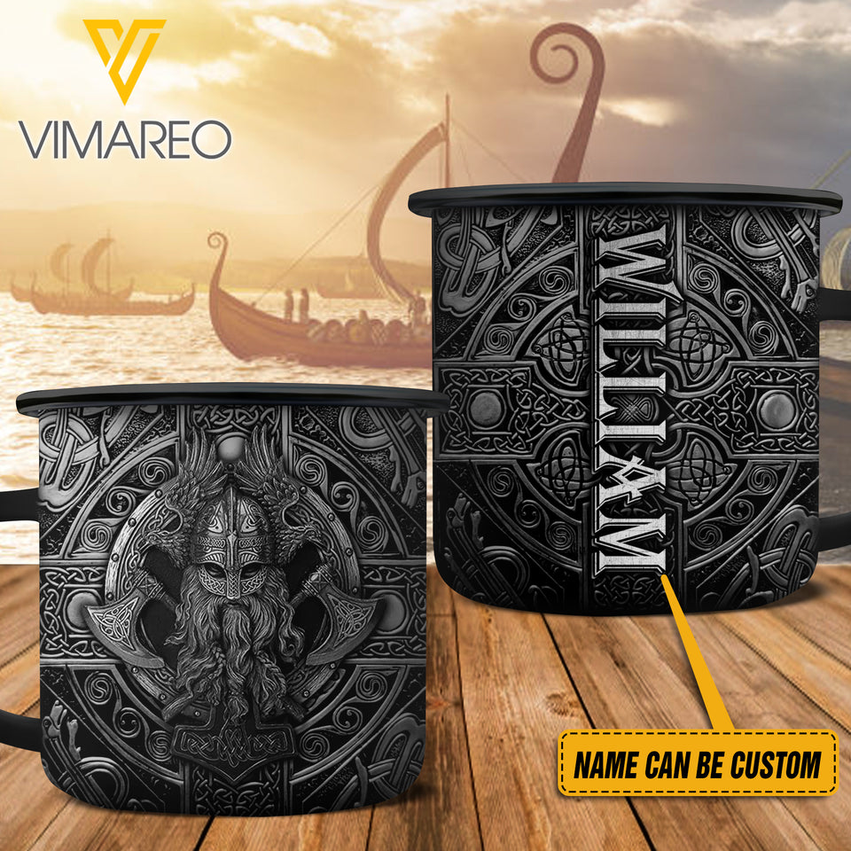 CUSTOMIZED VIKING STEEL MUG 12OZ 3D PRINTED