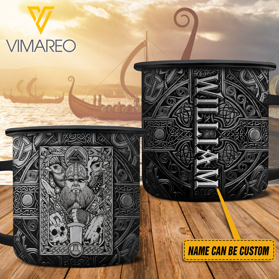 CUSTOMIZED VIKING STEEL MUG 12OZ 3D PRINTED