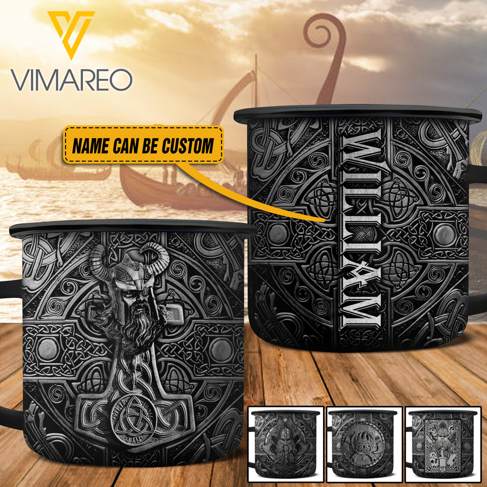 CUSTOMIZED VIKING STEEL MUG 12OZ 3D PRINTED