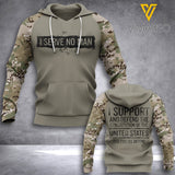 I SERVE NO MAN HOODIE/TSHIRT 3D PRINTED NQA