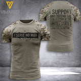 I SERVE NO MAN HOODIE/TSHIRT 3D PRINTED NQA