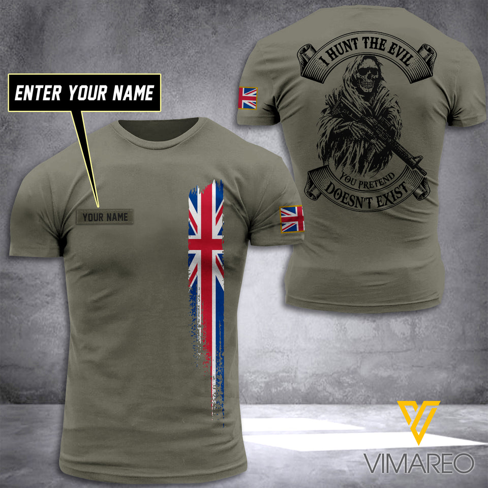 British Soldier Customized 3D Printed Shirt HUNT
