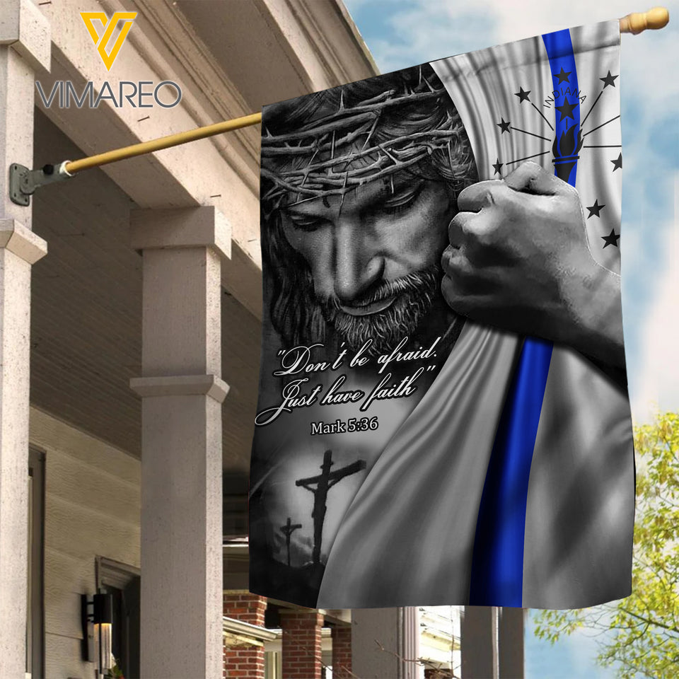 Indiana Blue line Flag