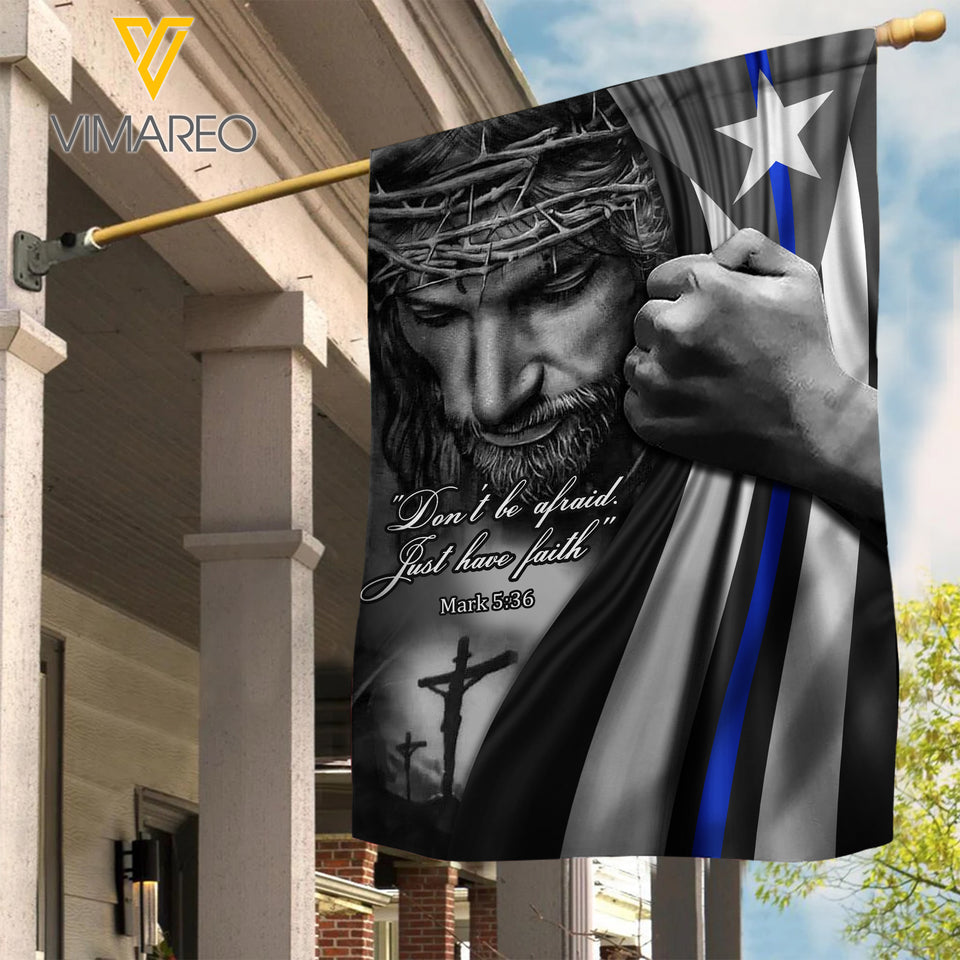Puerto Rico Blue line Flag