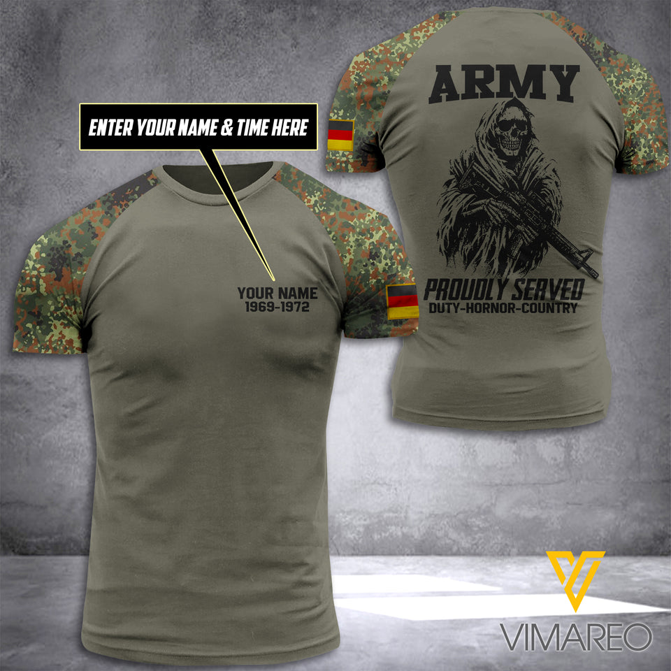 Customized Germany Camo 3D Printed Shirt