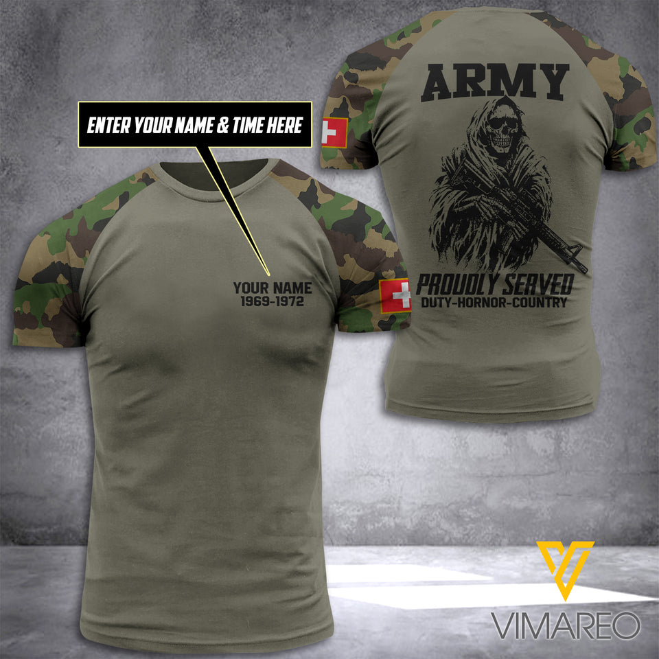 Customized Swiss Camo 3D Printed Shirt