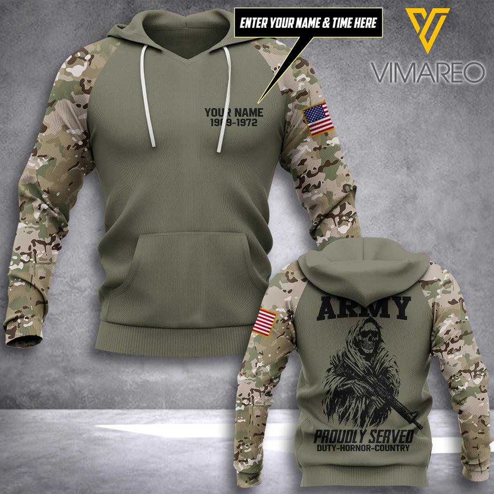 Customized US Camo 3D Printed Shirt