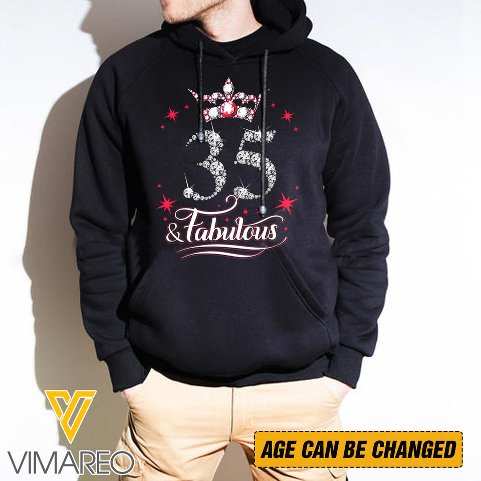 PERSONALIZED FABULOUS COUPLE WITH AGE HOODIE PRINTED QTDT3012