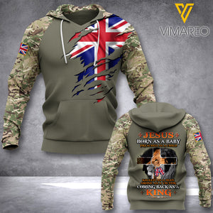 British army veterans-King TSHIRT/Hoodiel 3D PRINTED