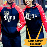 PERSONALIZED QUEEN AND KING COUPLE HOODIE QTDT2812