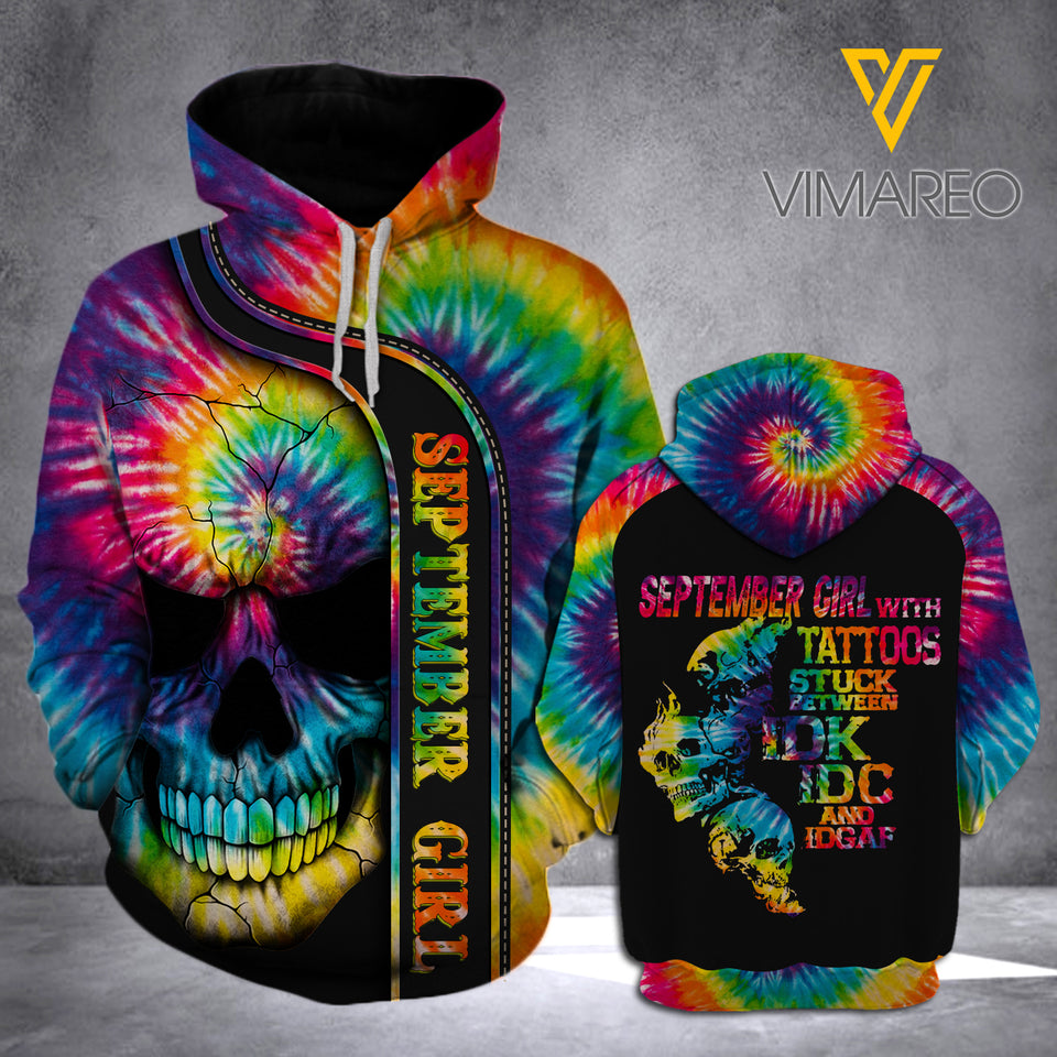September Girl with Tattoos IDK HOODIE 3D PRINTED