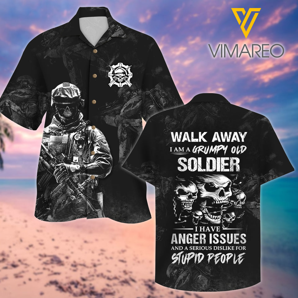 Soldier art 3d Printed Hawaii Shirt DT