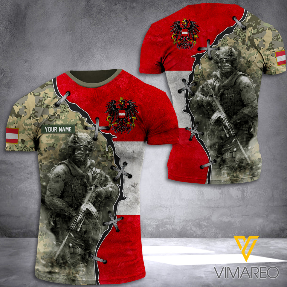 Austria Camo Flag 3D Printed Shirt HAF