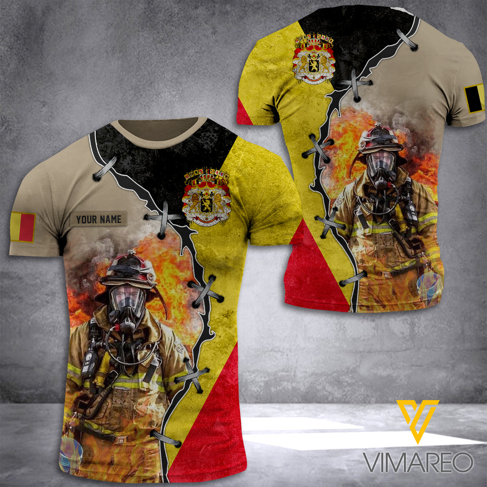 Belgium Firefighter Customized 3D Printed Shirt RME