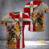 Denmark Firefighter Customized 3D Printed Shirt RME