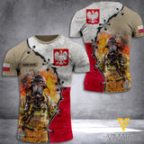 Poland Firefighter Customized 3D Printed Shirt RME