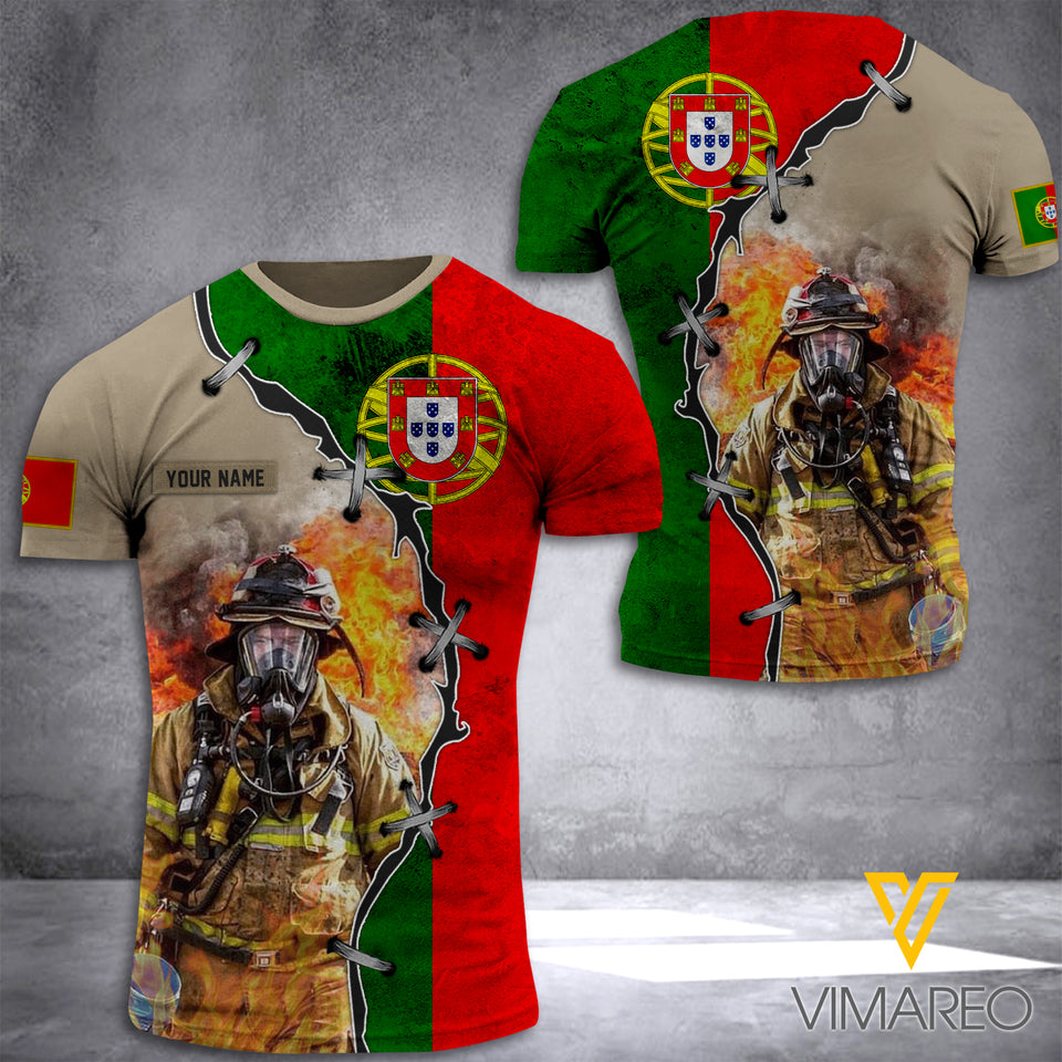 Portugal Firefighter Customized 3D Printed Shirt RME