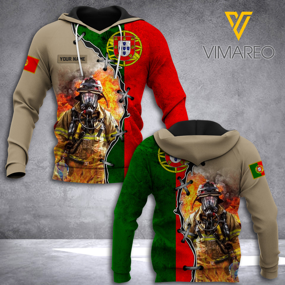 Portugal Firefighter Customized 3D Printed Shirt RME