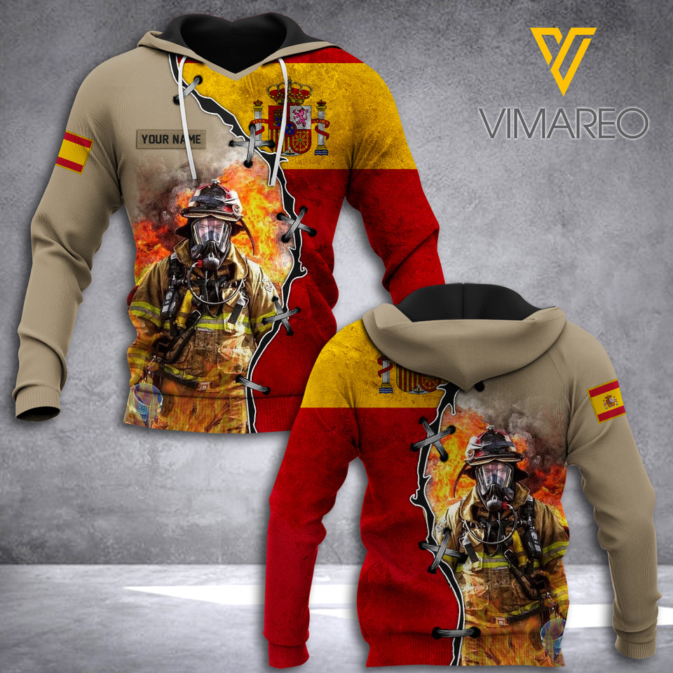 Spain Firefighter Customized 3D Printed Shirt RME