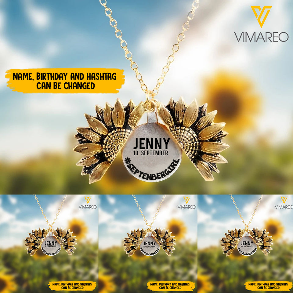 September girl Personalized Necklace