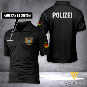 Bavaria Polize personalized ZIP POLO SHIRT 3D PRINTED
