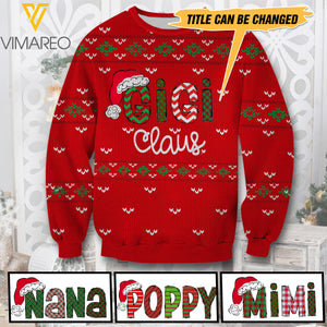 Grandma CUSTOMIZED KNITTING WOOL SWEATER