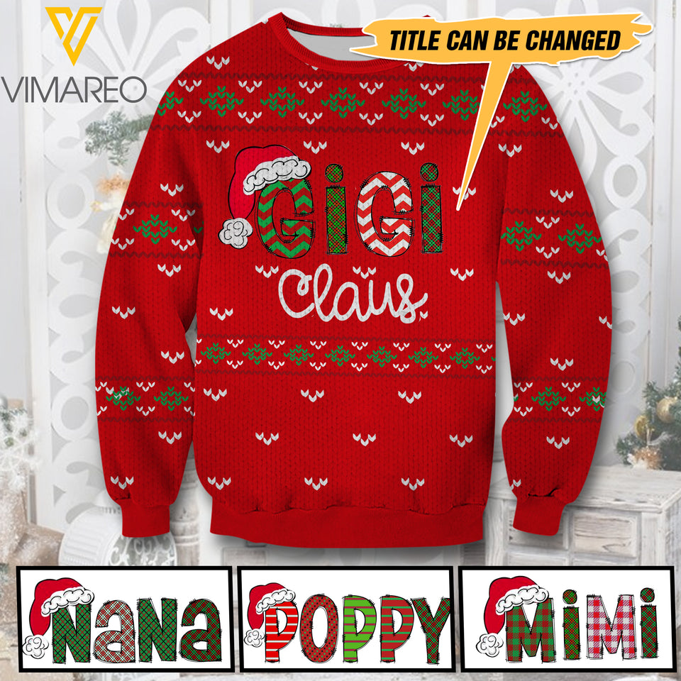Grandma CUSTOMIZED KNITTING WOOL SWEATER