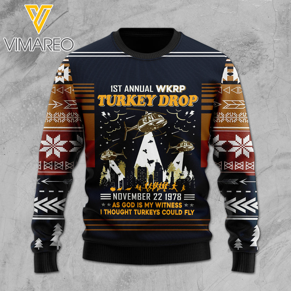 TURKEY DROP KNITTING WOOL SWEATER QTTN0911