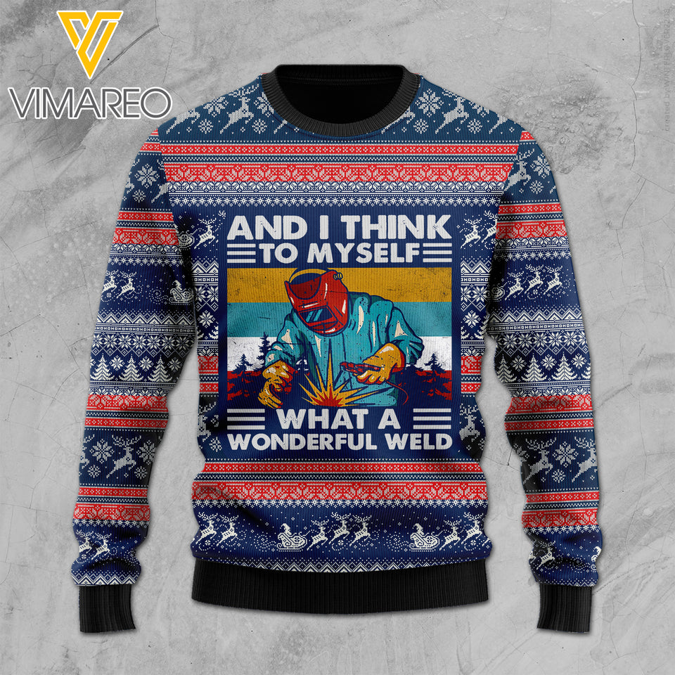 Wonderful Welder KNITTING WOOL SWEATER