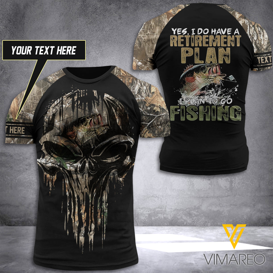Plan on Fishing Camouflage CUSTOMIZED T SHIRT/HOODIE 3D PRINTED