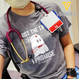 JUST THE TIP I PROMISE NURSE GREY TSHIRT QTDT0701