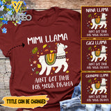 Customized Nickname Llama Unisex TSHIRT