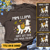 Customized Nickname Llama Unisex TSHIRT