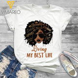 Living my best life T SHIRT PRINTED