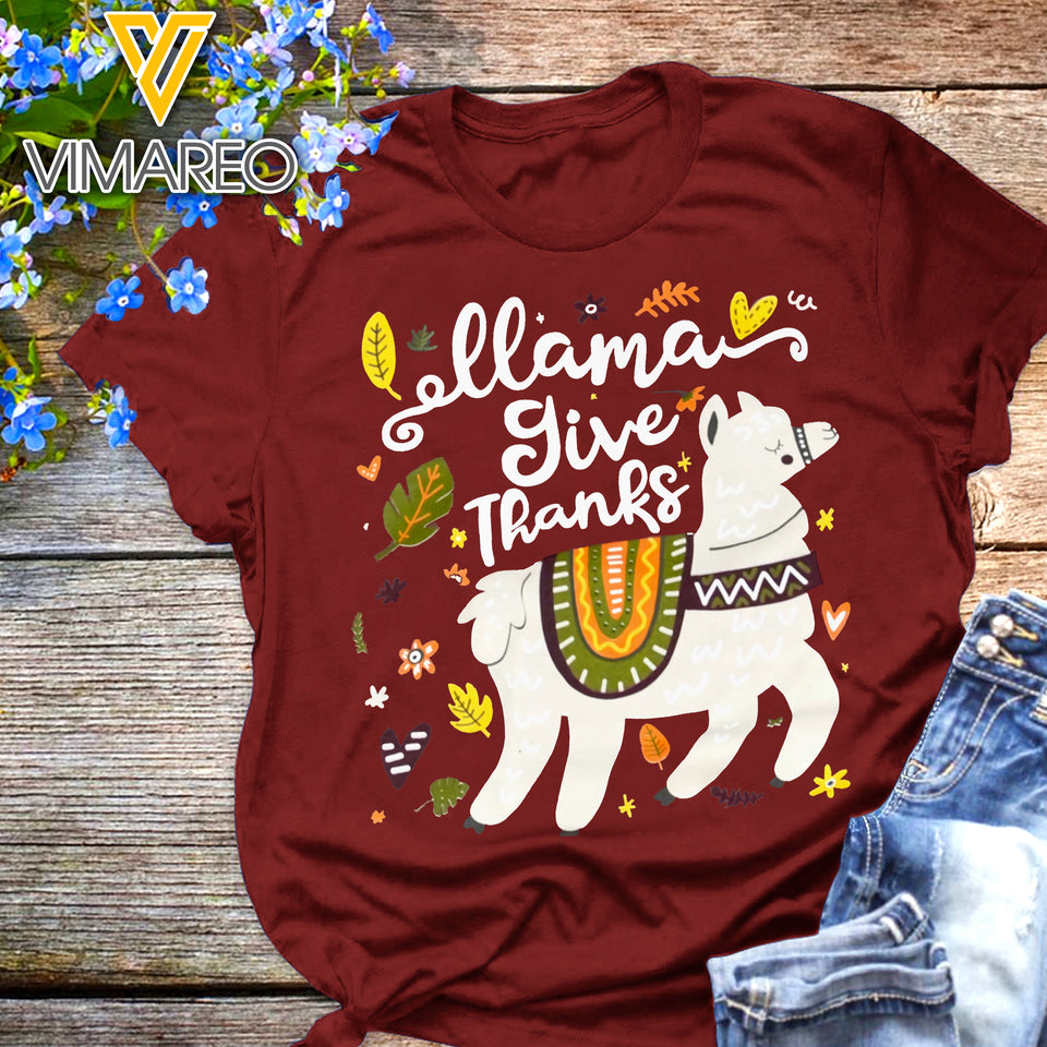 Llama give thanks Unisex TSHIRT