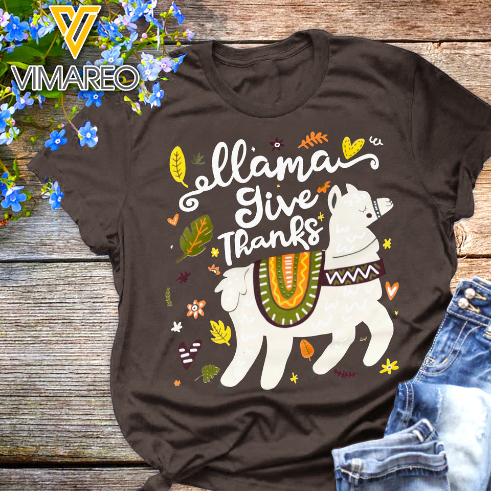 Llama give thanks Unisex TSHIRT