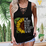 I'm Blunt Women’s Summer Sleeveless Criss Cross Casual Tank Tops