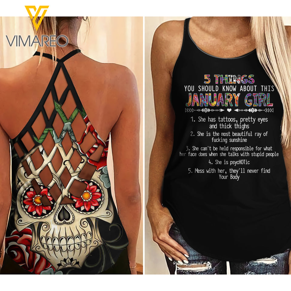 January Girl- 5 Things you should Know about-Criss-Cross Open Back Camisole Tank Top
