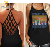 WT Fuculent Criss-Cross Open Back Camisole Tank Top 0204