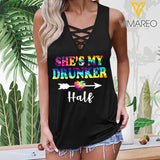 Dunker half Summer Sleeveless Criss Cross Casual Tank Tops