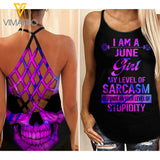 June Girl Cross Open Back Camisole Tank Top LEV