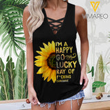 Go Lucky sunshine Women’s Summer Sleeveless Criss Cross Casual Tank Tops